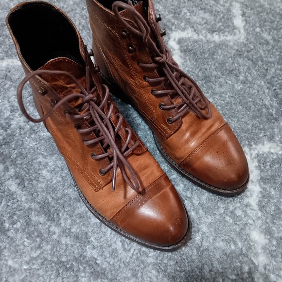 Wolverine BLVD womens leather chestnut boots 6.5 - Picture 4 of 8